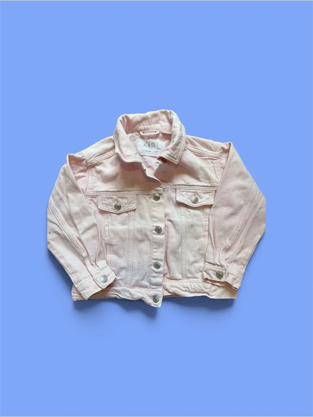 Zara Light Pink Kids' Denim Jacket